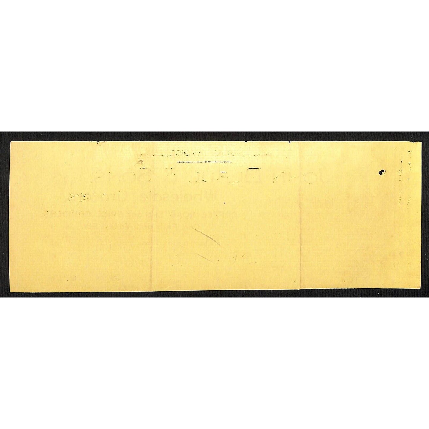 John Blaul's Sons Coffee Burlington IA Hutchinson* 7/12 1902 Cut "Sugar Invoice"