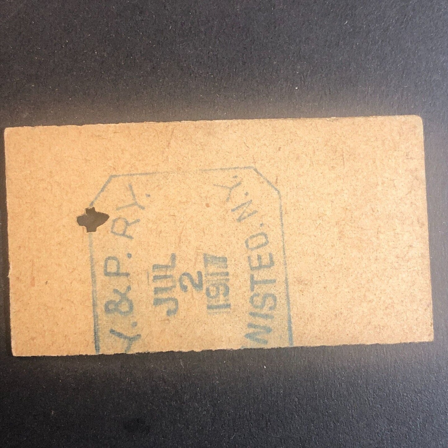 New York & Pennsylvania Railroad July 2 1917 Rexville, NY Ticket #30187