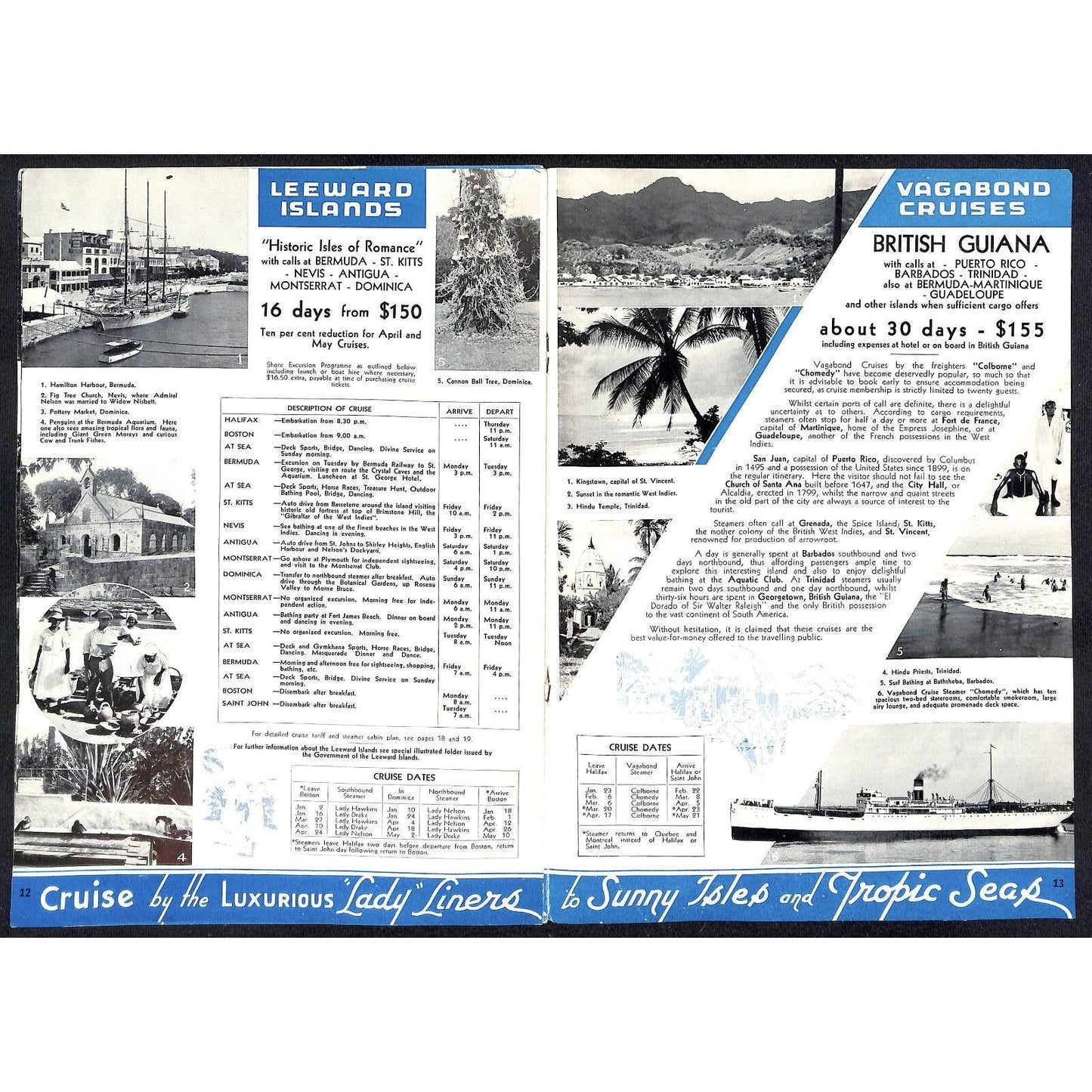 Canadian National Steamships 1937 West Indies Cruises Brochure 19pp