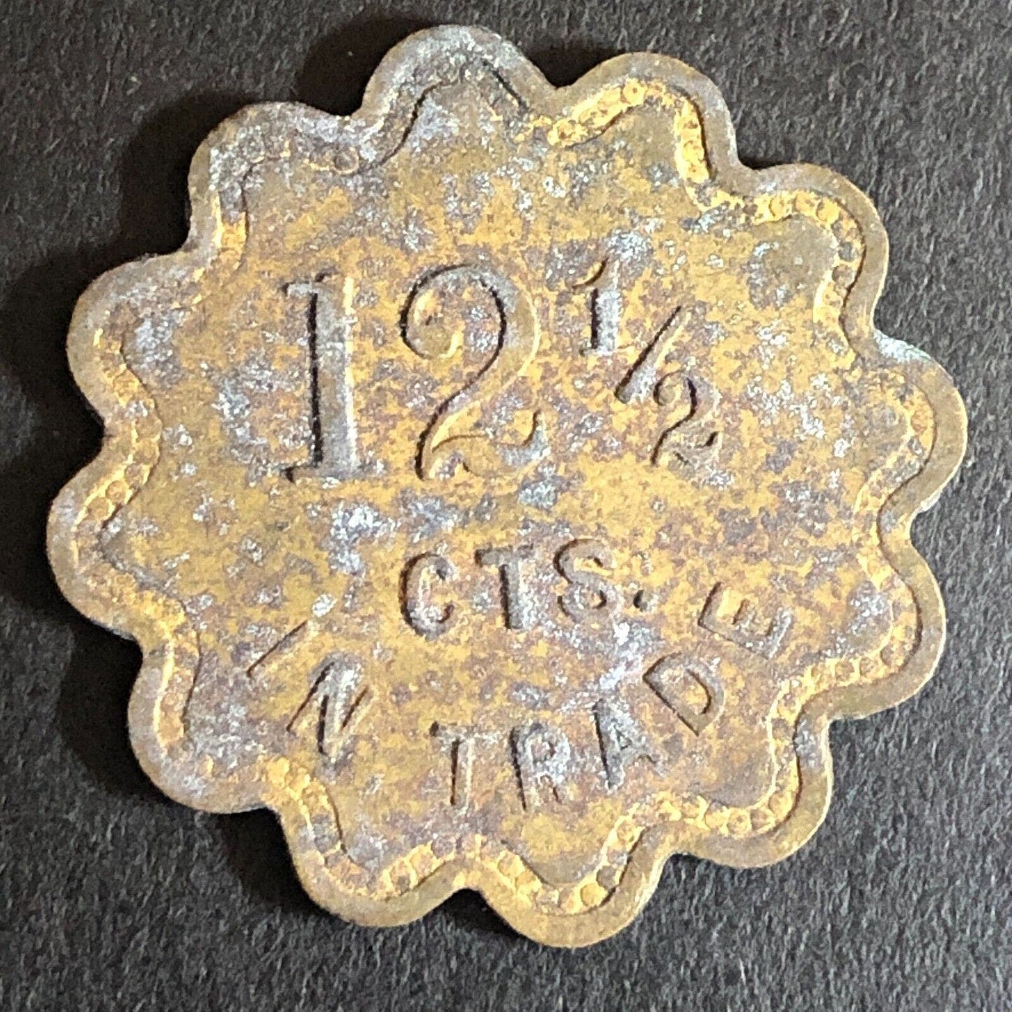 F.C. Duncan Livermore (CA) G/F 12 1/2¢ Trade Token 25.5mm Scarce c1920's