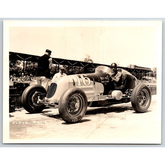 Floyd Davis Auto Racing Car #16 Noc-Out Hose Clamp c1941 Photo 4" x 5" Ed Hitze