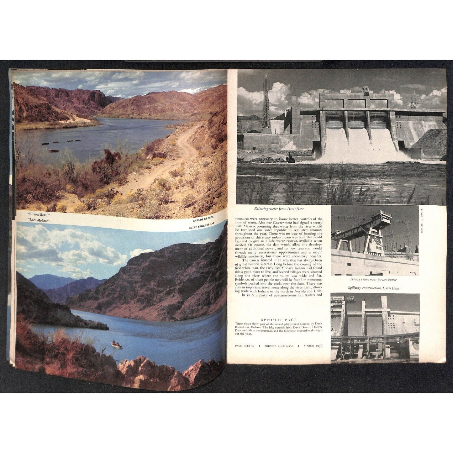 Arizona Highways Magazine March 1956 Lake Mead / Hoover Dam 40pp VGC
