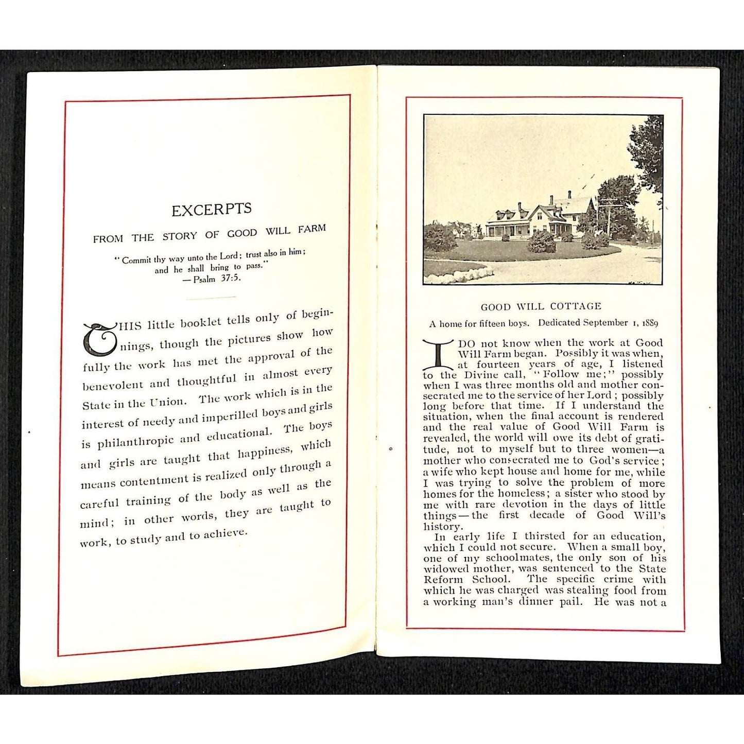 Hinckley, ME 1910 "Good Will Farm" Booklet 12p Letterhead & Cover Knowlton* VGC