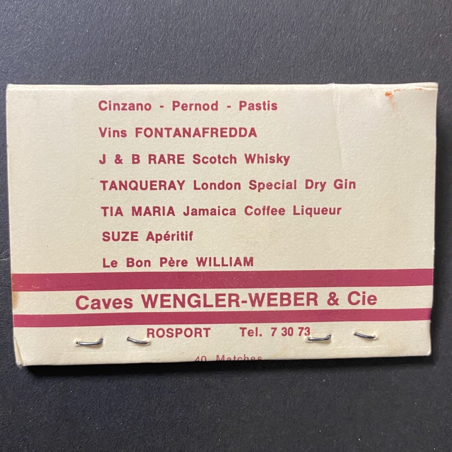 Italia Hotel Restaurant Luxembourg Full 40-Stk. Matchbook Scarce c1960's