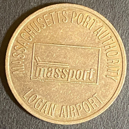 Massport Logan Airport Ground Transport One Trip Transit Token 22mm Steel?*