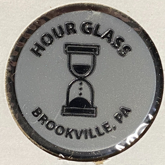Brookville, PA Hour Glass Bar Plastic Token G/F One Bottle (#2)