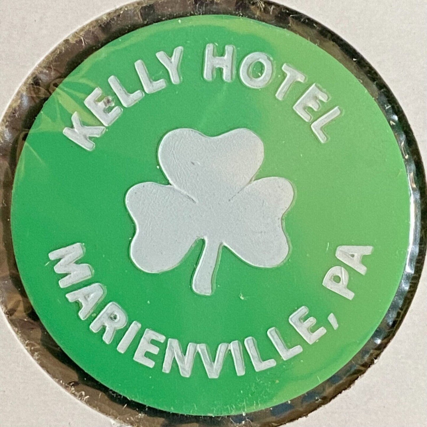 Marienville, PA Kelly Hotel c1980's-90's Plastic Token G/F One Drink