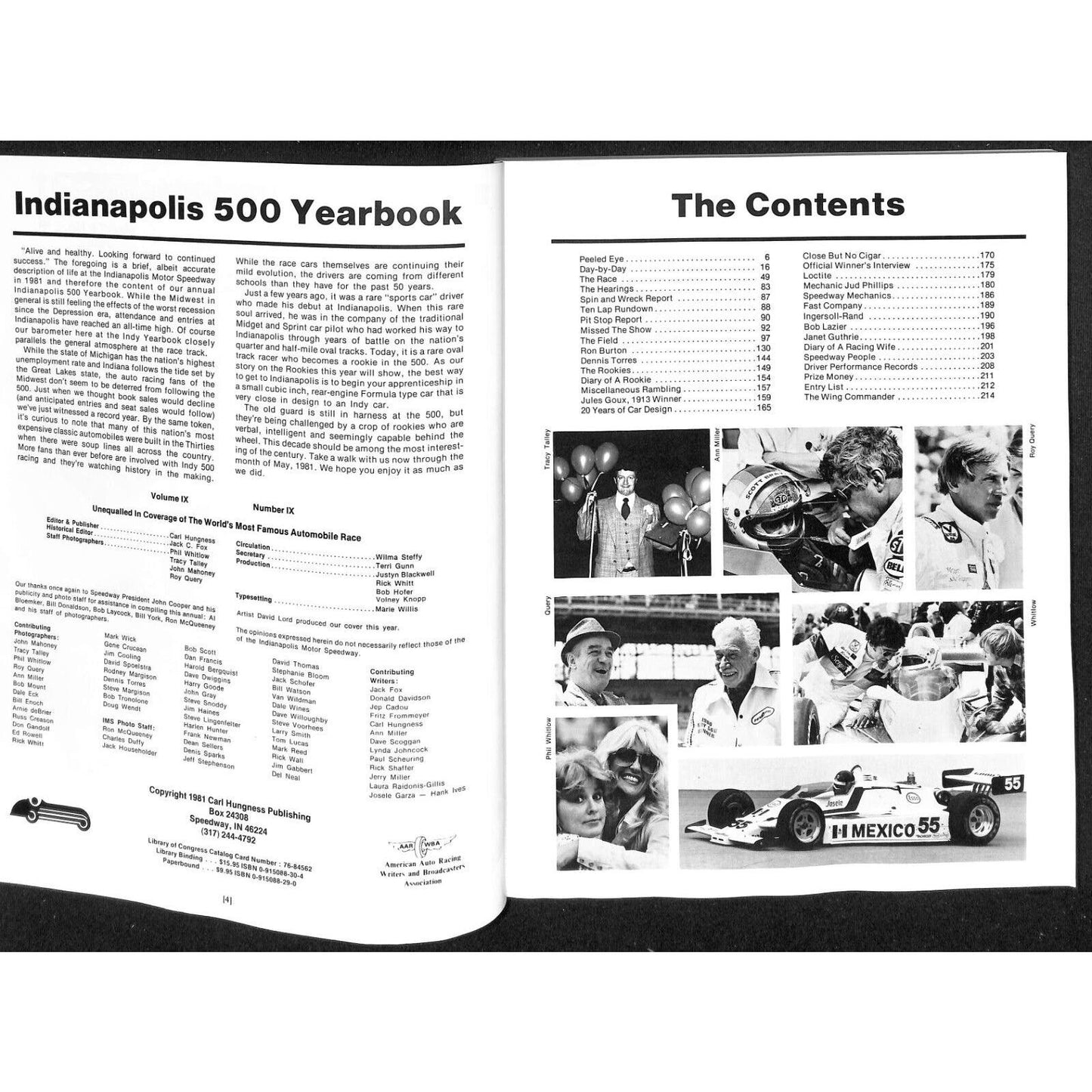 1981 Hungness Indianapolis 500 Yearbook VGC 216pp 1lb 5oz