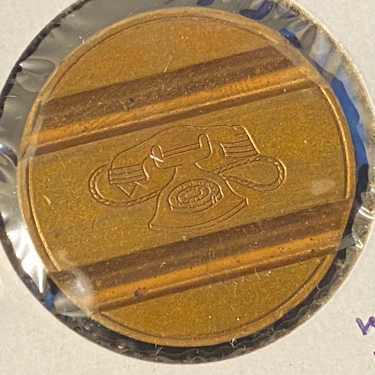 Gettone Telefonico Public Telephone Token 1970 Italy Bronze 24.5mm 7.0g #7005 VG
