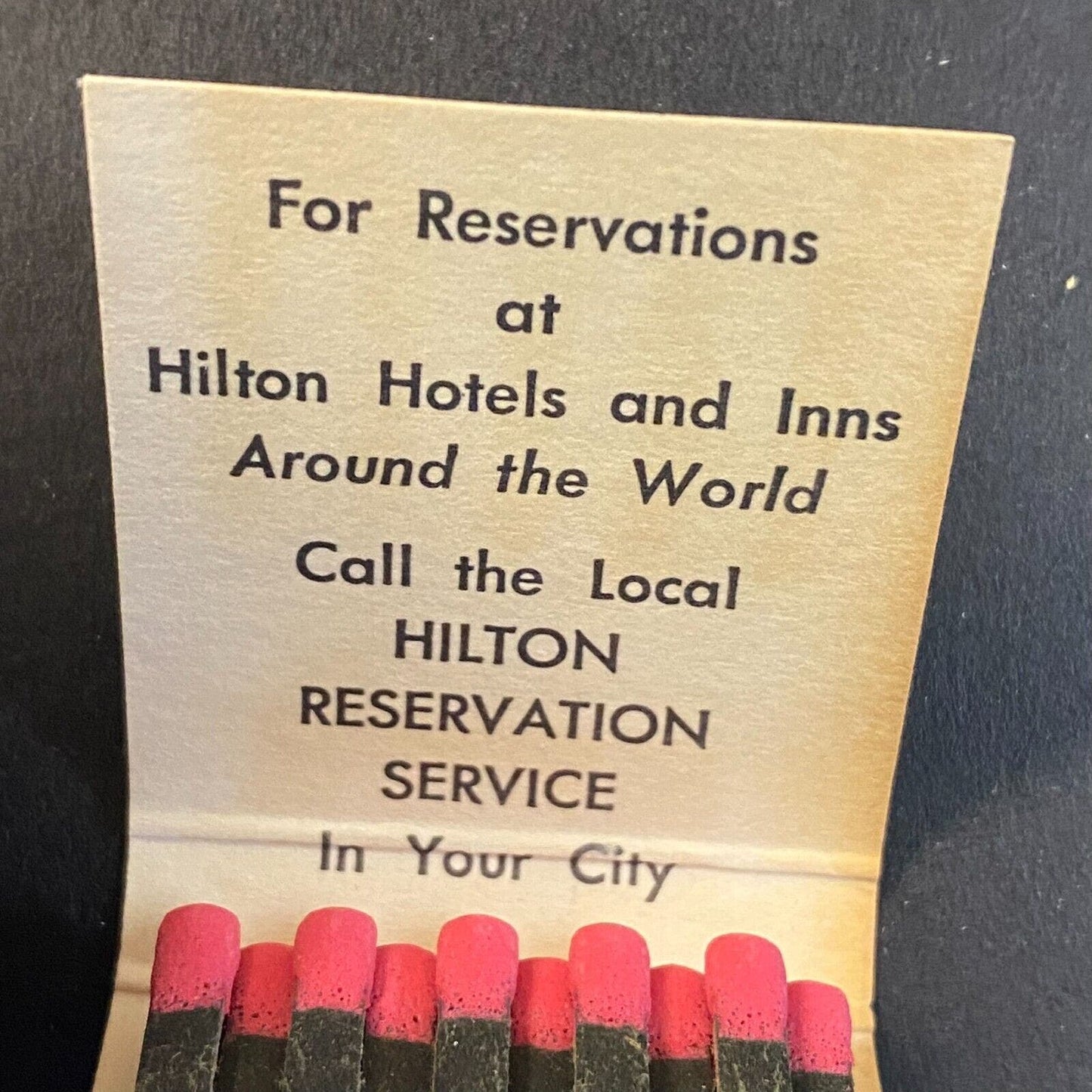 Hilton Inn Skokie, IN c1973-1980's Full Matchbook VGC