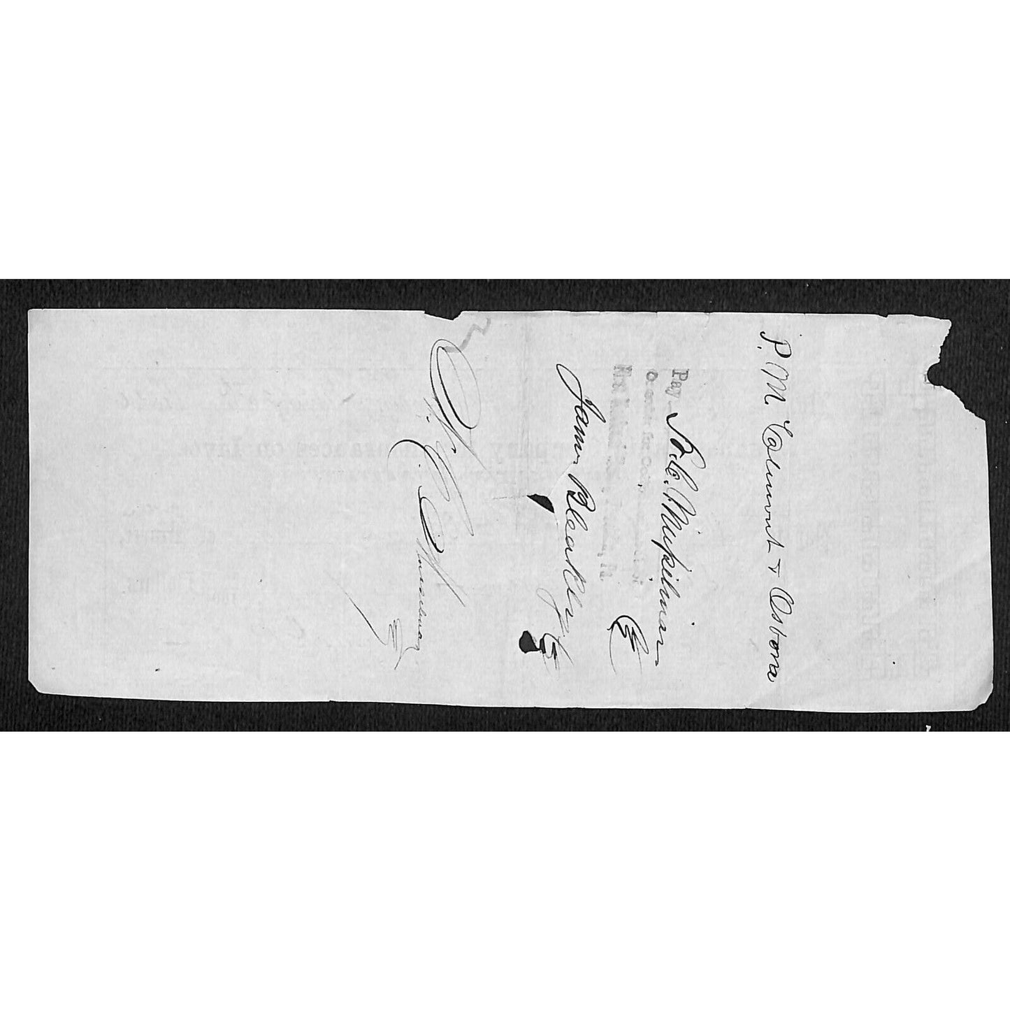 1866 Pennsylvania Co for Insurances on Lives Check Rev Stamp McCalmont & Osborn