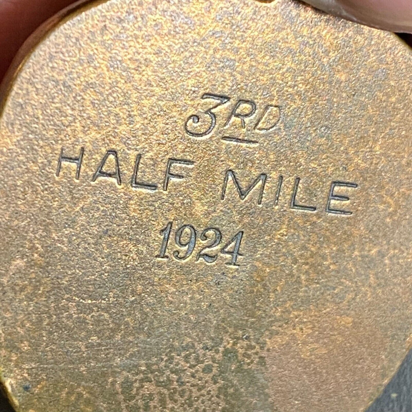 1924 Grace Y.M.S (Chicago?) Half Mile 3rd Place Medallion 33mm dia. 14g