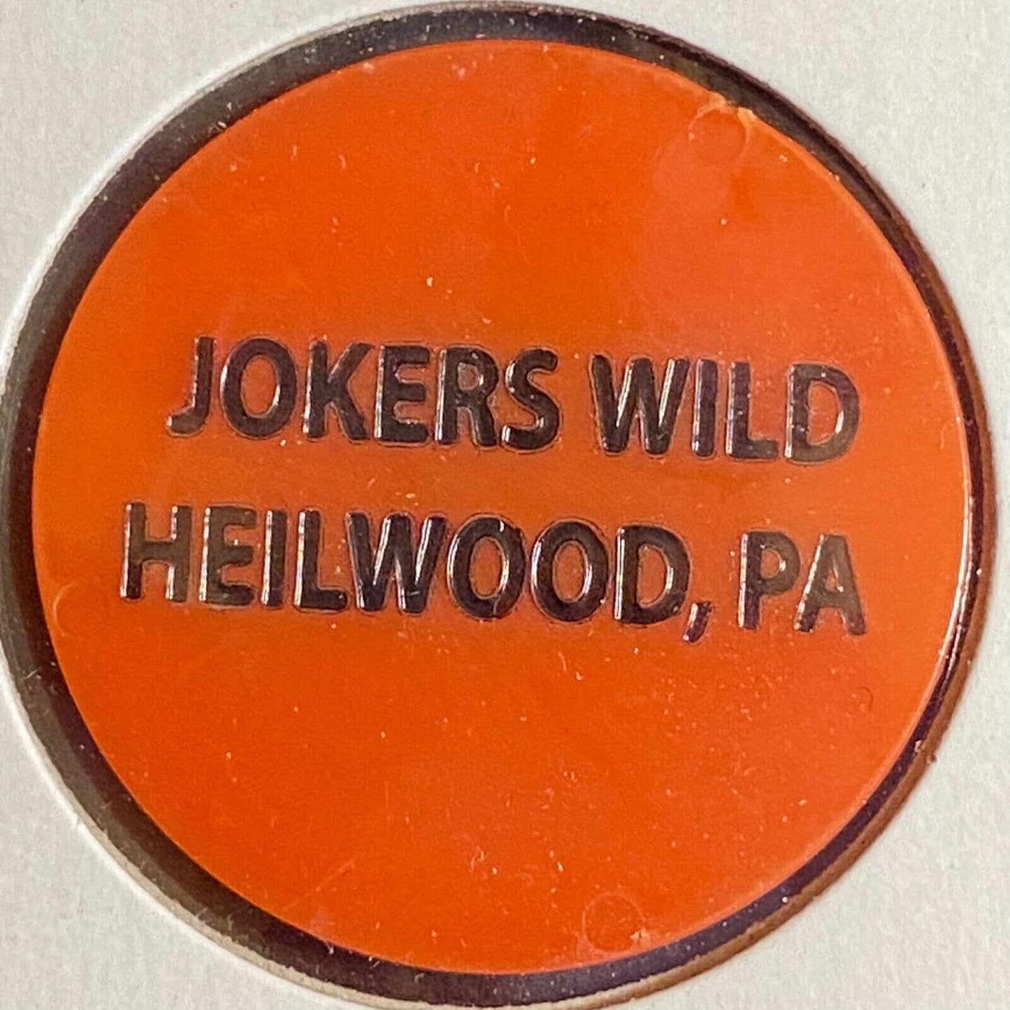 Heilwood, PA Joker's Wild c1970's Plastic "Draft" Token