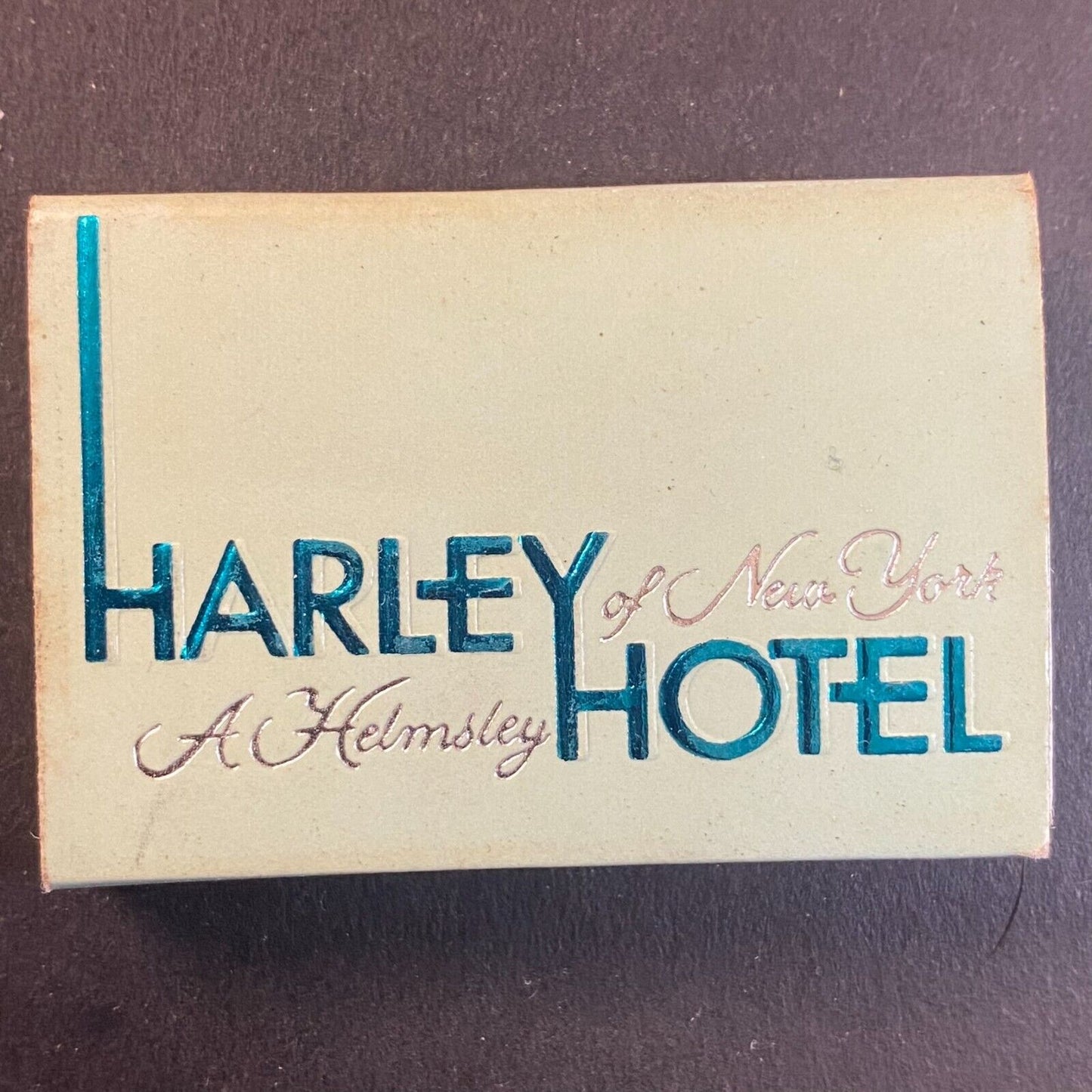 Harley Hotel (1981 - 85) Helmsley 42nd St. NYC Vintage Matchbox