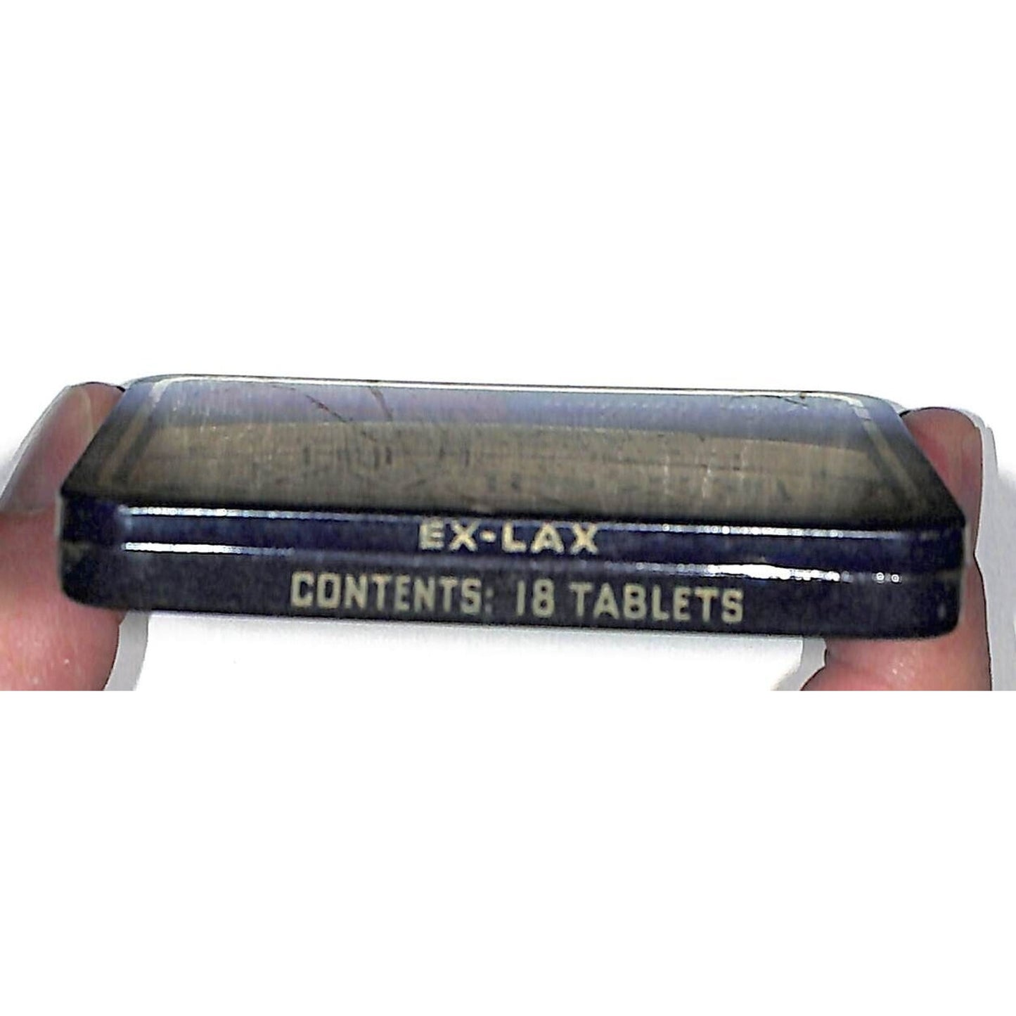 Ex-Lax "The Chocolated Laxative" Vintage Steel Product Tin Brooklyn 2 1/4" x 3"