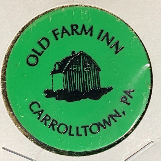 Carrolltown, PA Old Farm Inn Plastic Token G/F One Draft