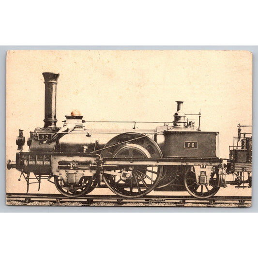 French Railroad RPPC* Postcard Locomotive P.O. 32 c1854-1855 H.M.P.