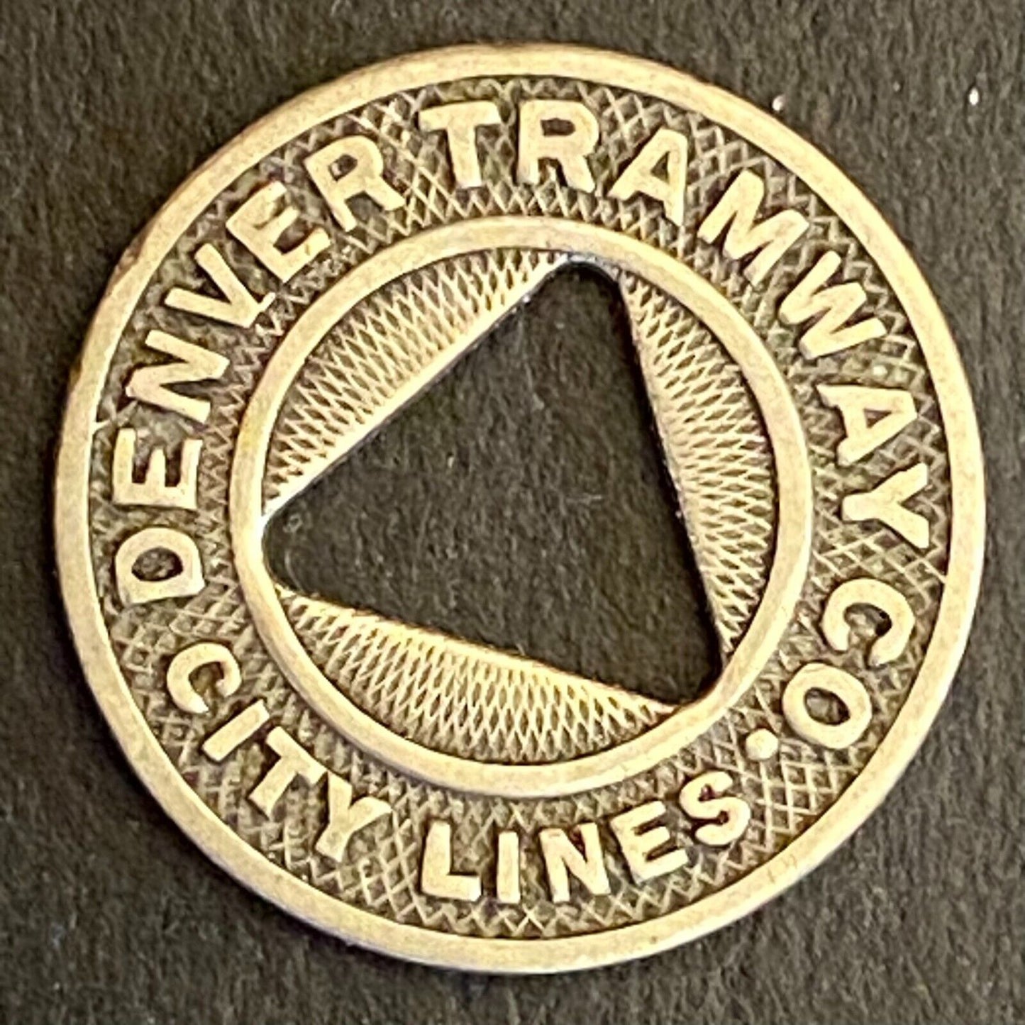 Denver Tramway Corp City Lines G/F One City Fare Transit Token 16mm (#4)