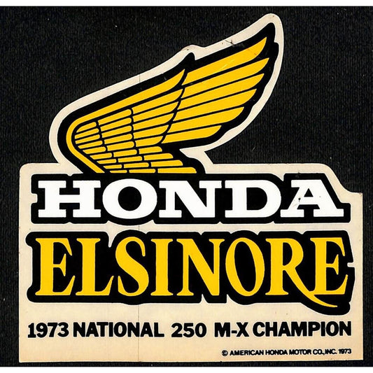 Honda Elsinore 1973 National 250 M-X Champion Motorcycle Original Sticker (#2)