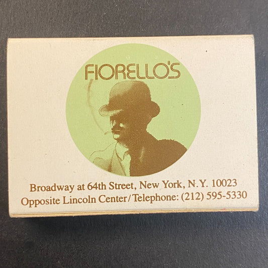 Fiorello's Restaurant 64th St. NYC Vintage Matchbox Scarce VGC