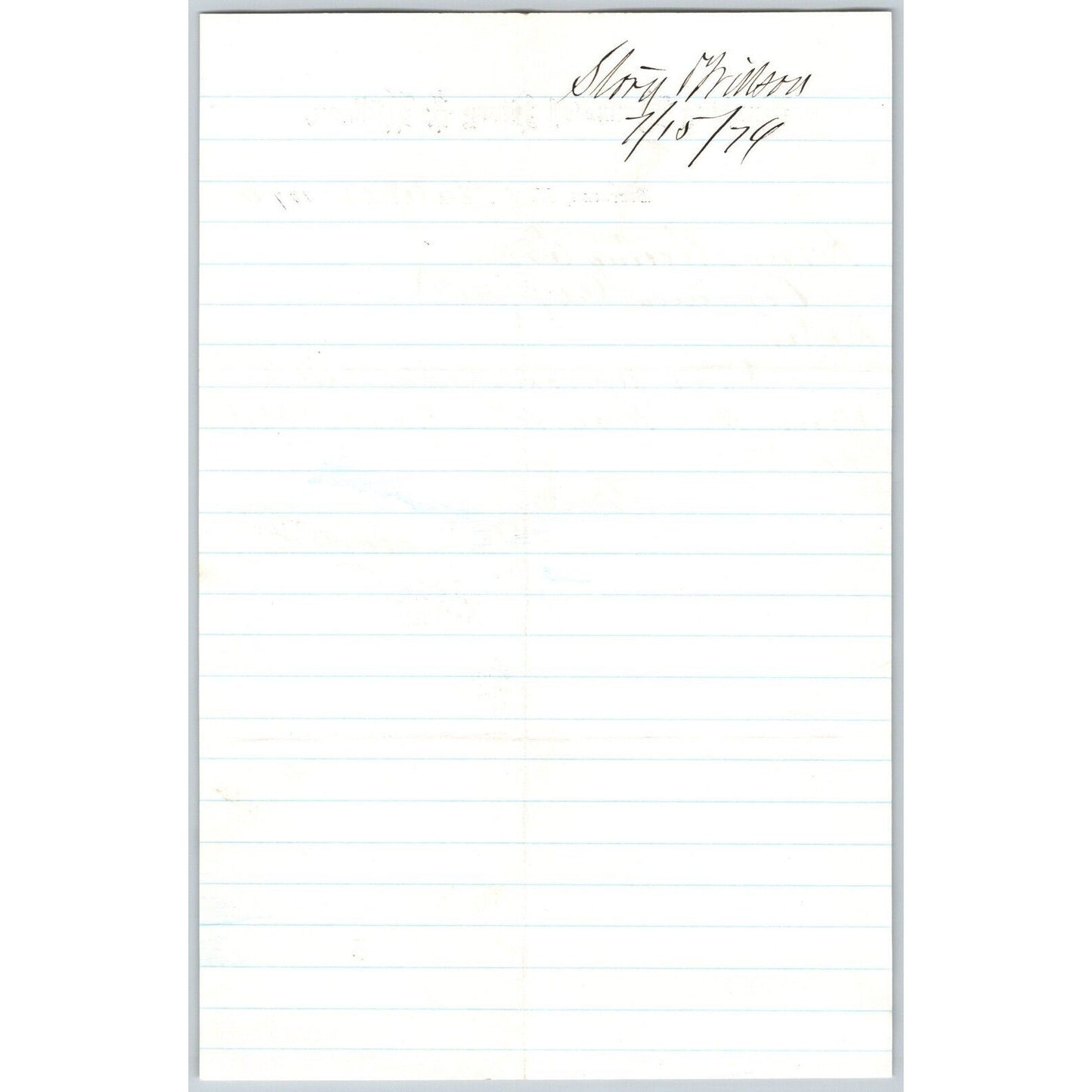 Banking House of Story & Nelson Bozeman, MT 7/12 1879 Letterhead - Henry Elling*