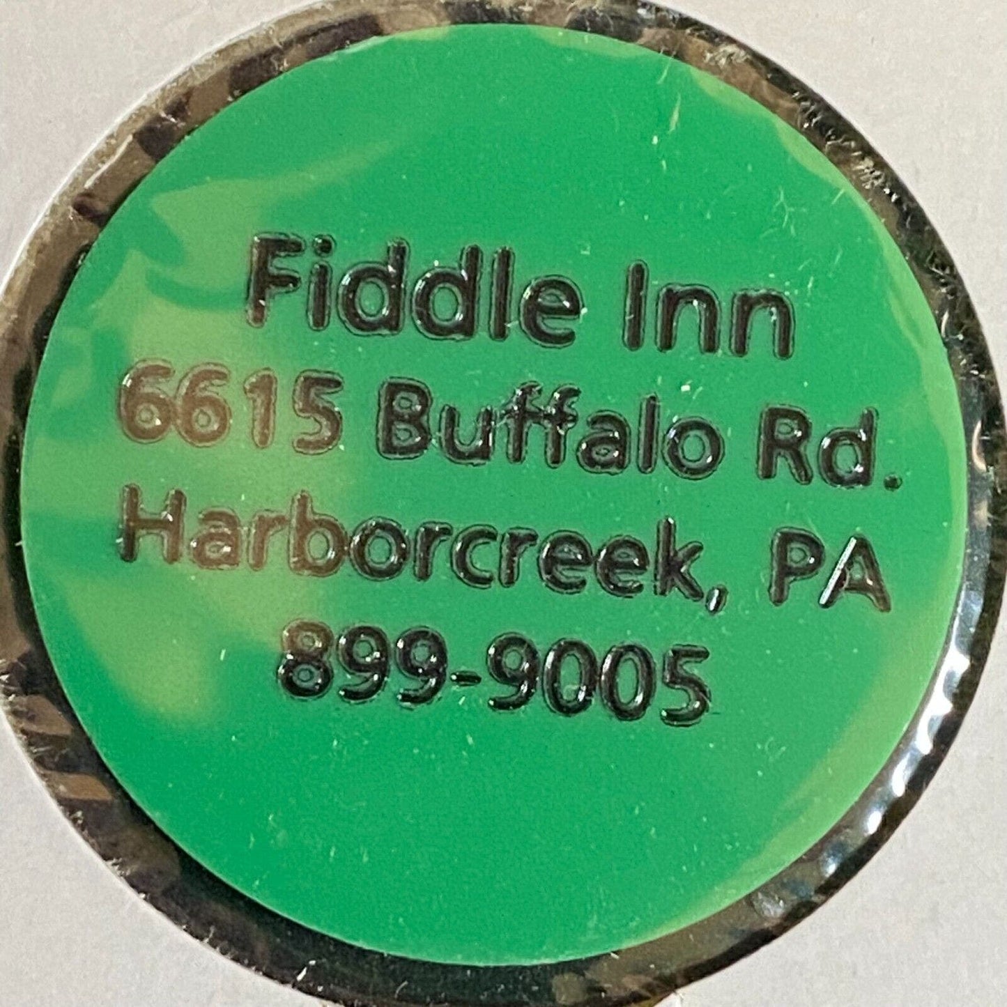 Harborcreek, PA Fiddle Inn c1970's-80's Plastic "$3.00" Token