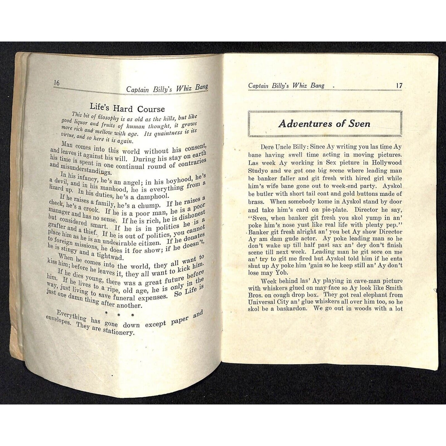 Capt. Billy's Whiz Bang Magazine 1921 Vol. II No. 20 61pp