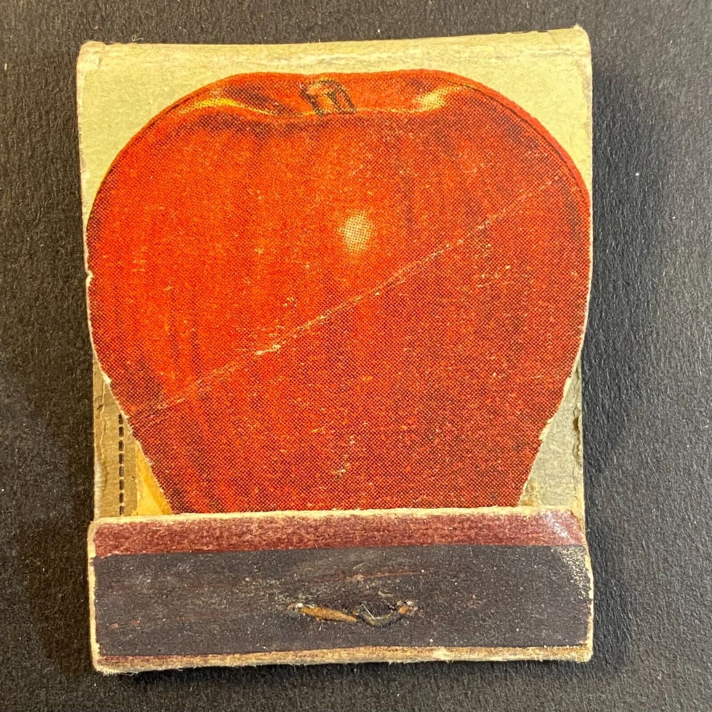 Washington State Apples Half Full (-6) Matchbook Die Cut 1940's Scarce