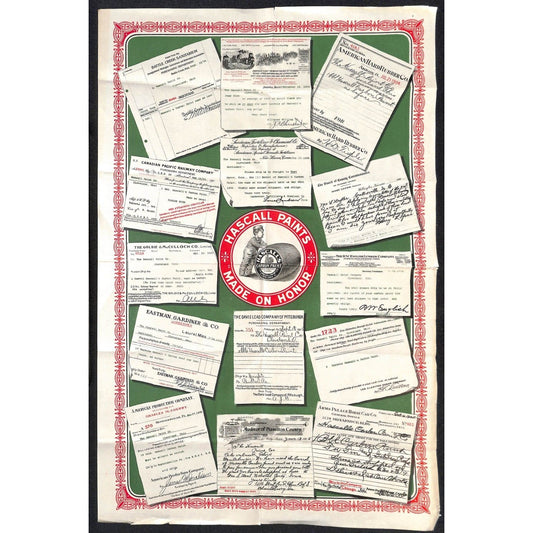 Hascall Paint 1905 11" x 17" Testimonial Advertising Broadside / Poster Scarce