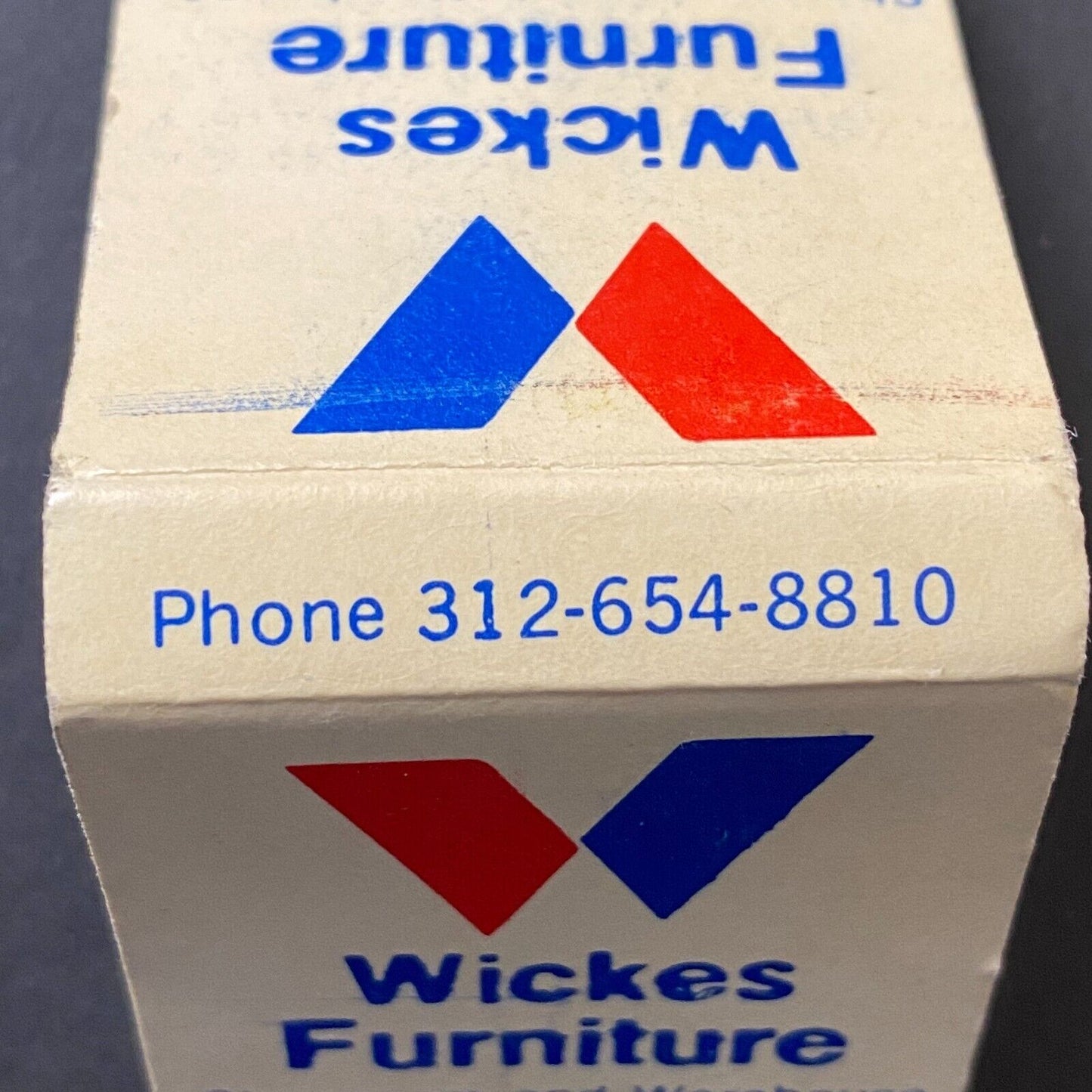 Wickes Furniture Showroom Willowbrook, IL Full Matchbook c1960's -74