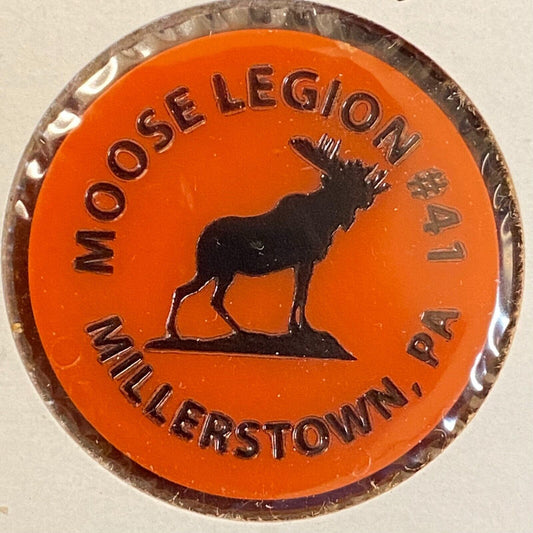 Millerstown, PA Moose Legion #41 c1980's Plastic "G/F One Drink" Token