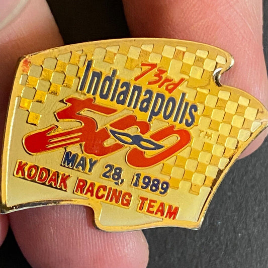 Kodak Racing Team 1989 Indianapolis 500 Enameled Lapel Pin 21mm x 29mm VGC