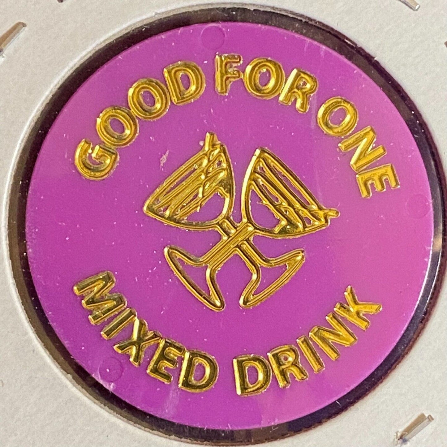 Meyersdale, PA American Legion 3504 c1980's Plastic Token "G/F One Mixed Drink"