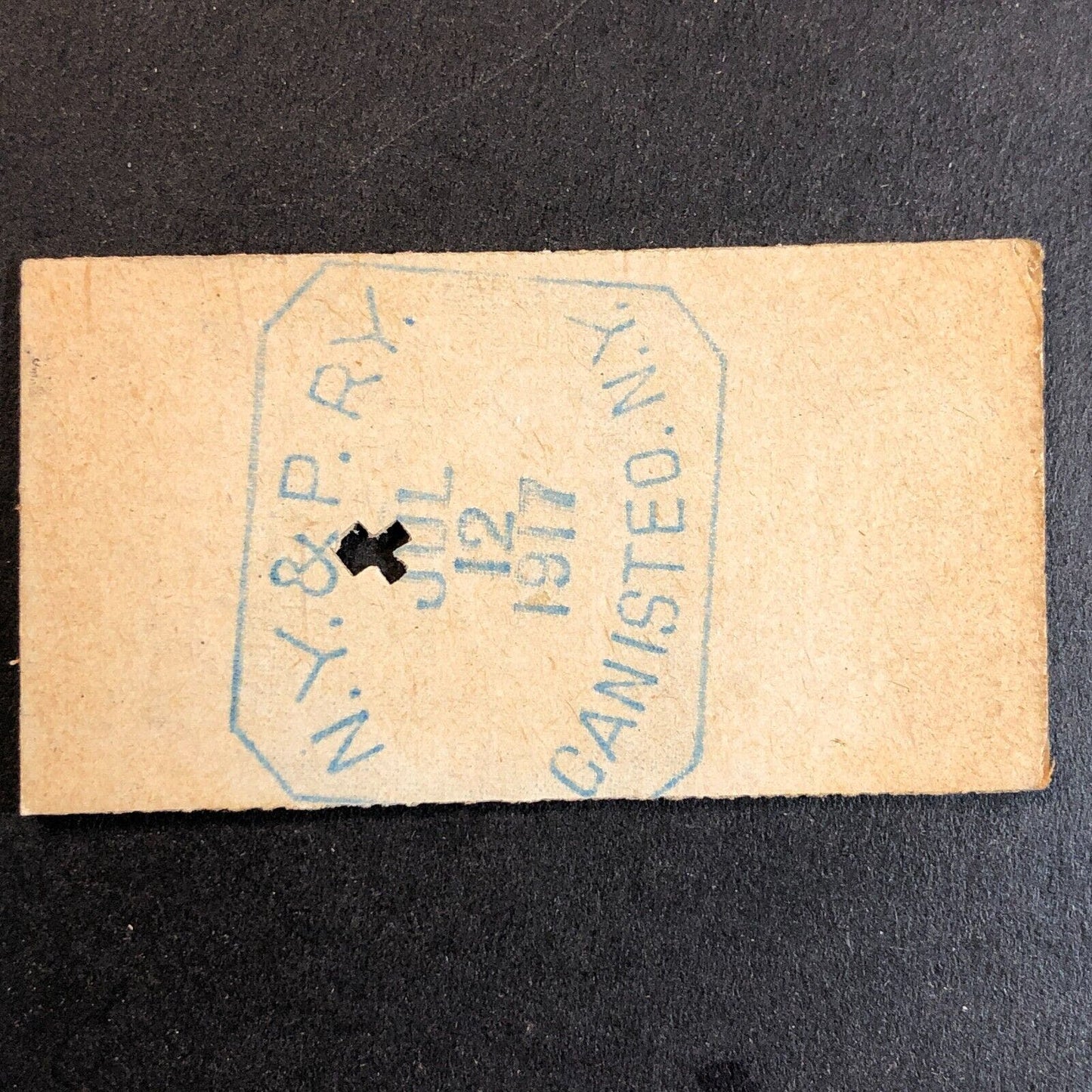 New York & Pennsylvania Railroad July 12 1917 Whitesville, NY Ticket #18245