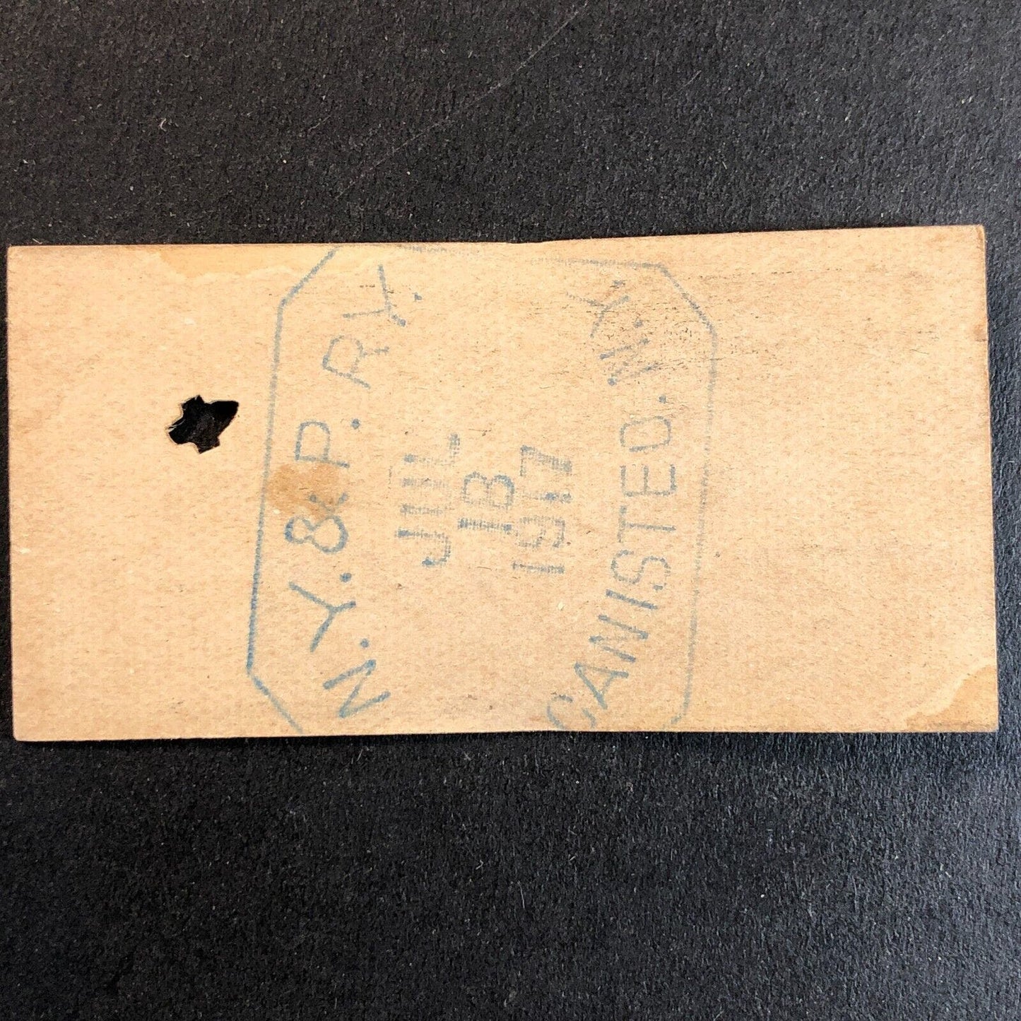 New York & Pennsylvania Railroad July 18 1917 Barney Mill Ticket #1350