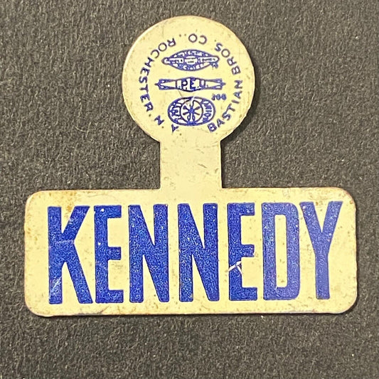 "Kennedy" Election Campaign Steel Fold Over Pin Small 7/8"