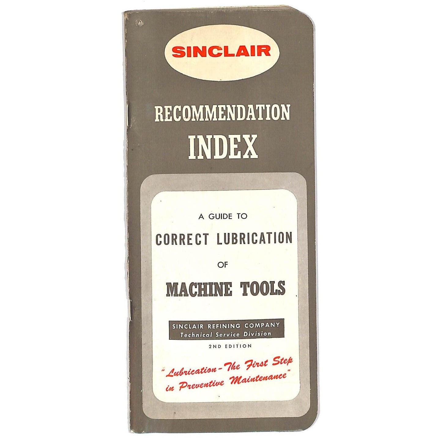 Sinclair Refining Lubrication of Machine Tools 1955 Booklet 108pp VGC