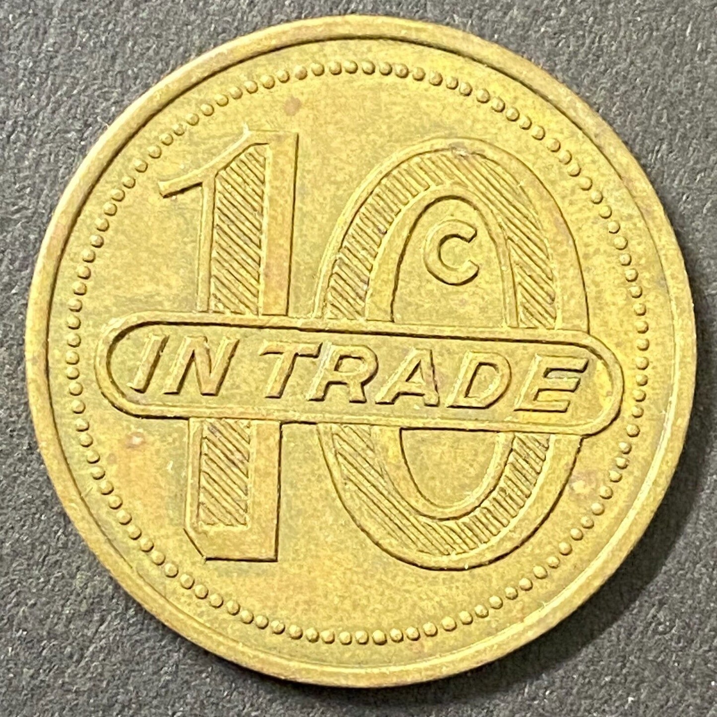 Fort Polk NCO Open Mess G/F 10¢ in Trade Token Brass Louisiana 26mm (#3)