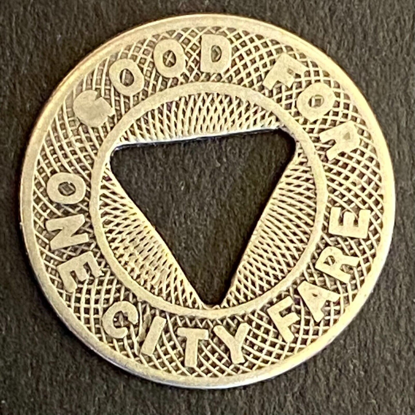 Denver Tramway Corp City Lines G/F One City Fare Transit Token 16mm (#2)