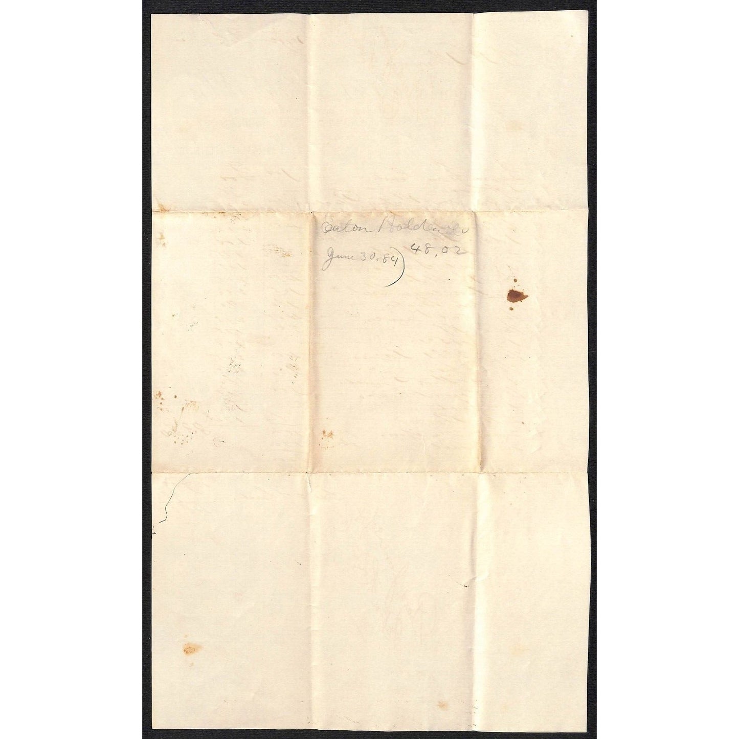 Eaton, Holden & Co. Milk St. Boston Merchants & Jobbers 1884 Long Billhead VGC