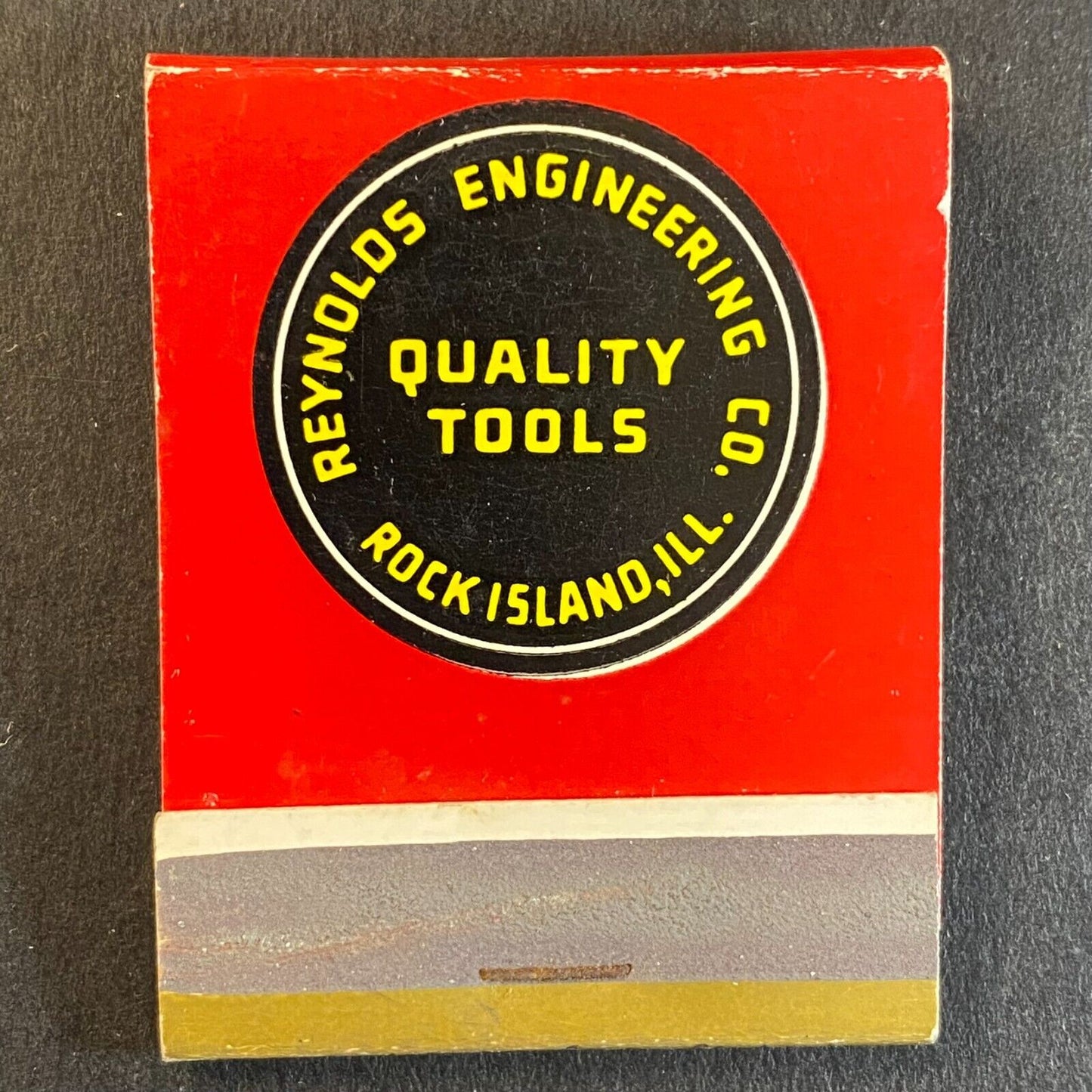 Reynolds Engineering Co. Rock Island, IL Near Full (-2) Matchbook c1950's-60's