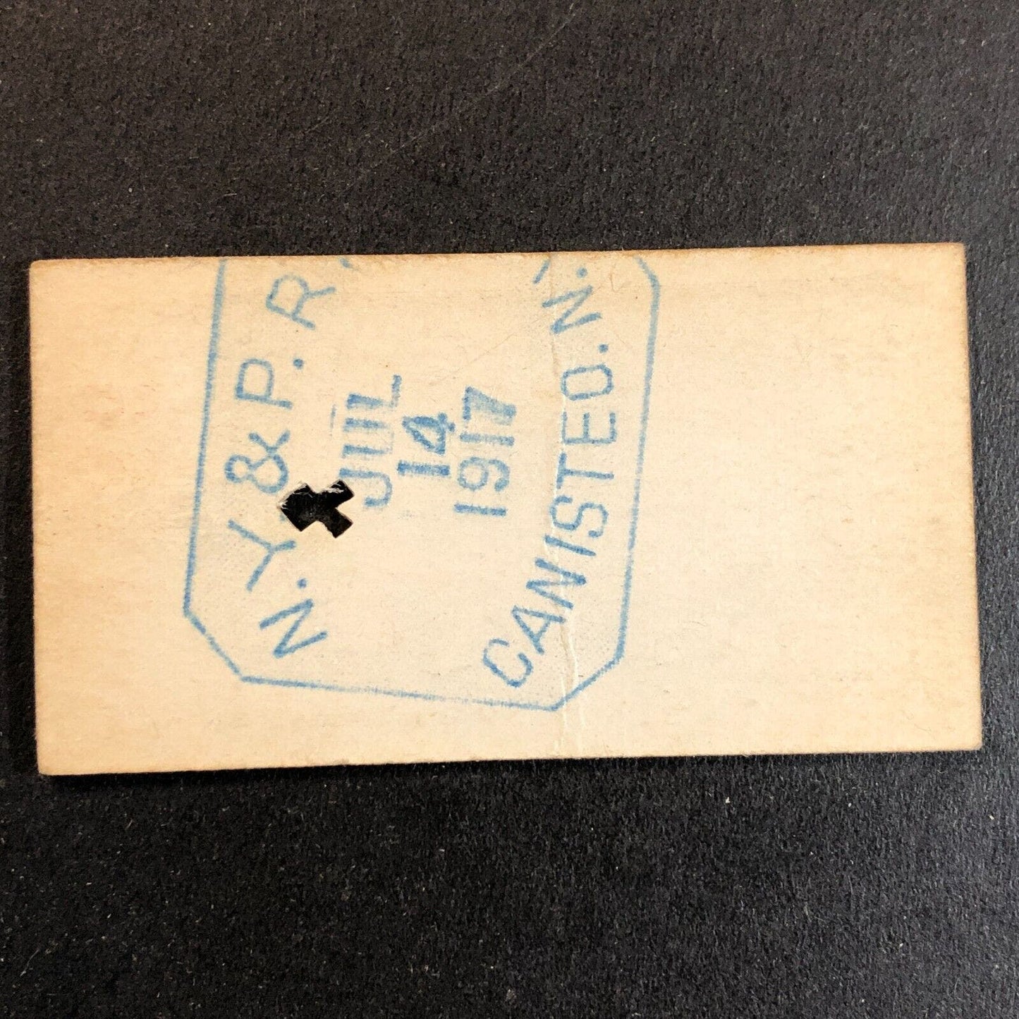 New York & Pennsylvania Railroad July 14 1917 Oswayo Ticket #4185 Scarce