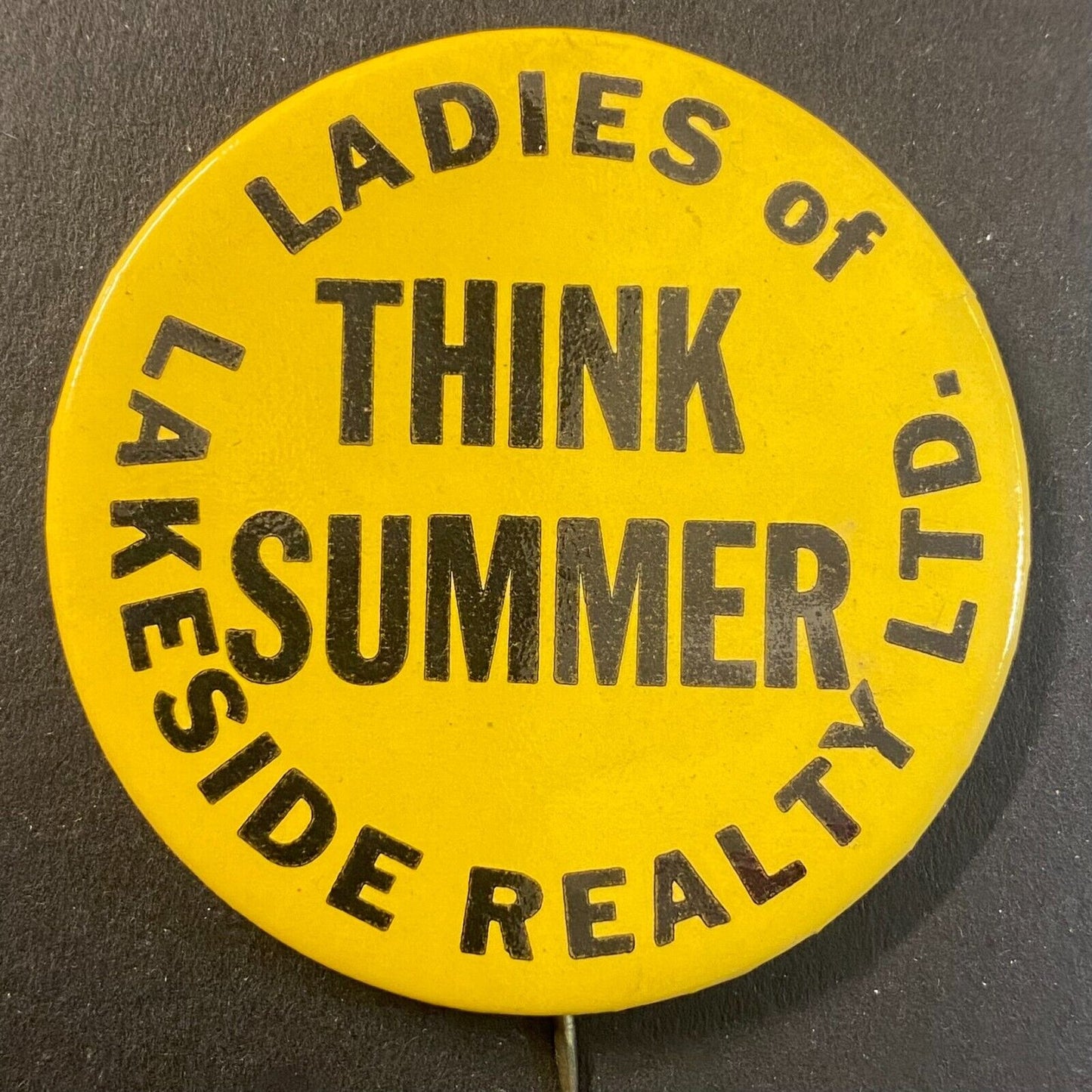 "Ladies of Lakeside Realty Ltd." c1975-85 Steel Pinback 2 1/8"