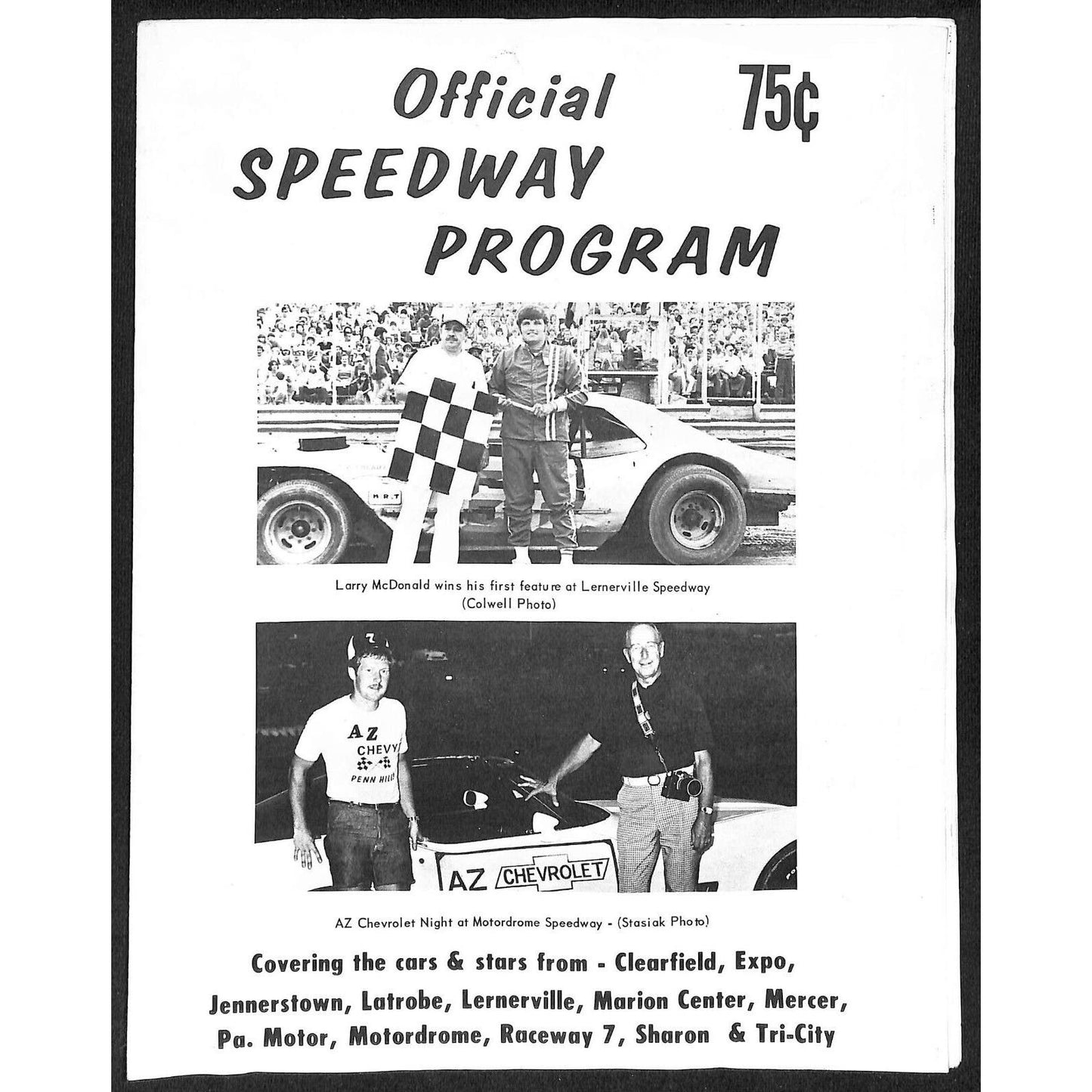 c1970's Lernerville / Motordrome / Pa. Motor etc.. Auto Racing Program 12pp*