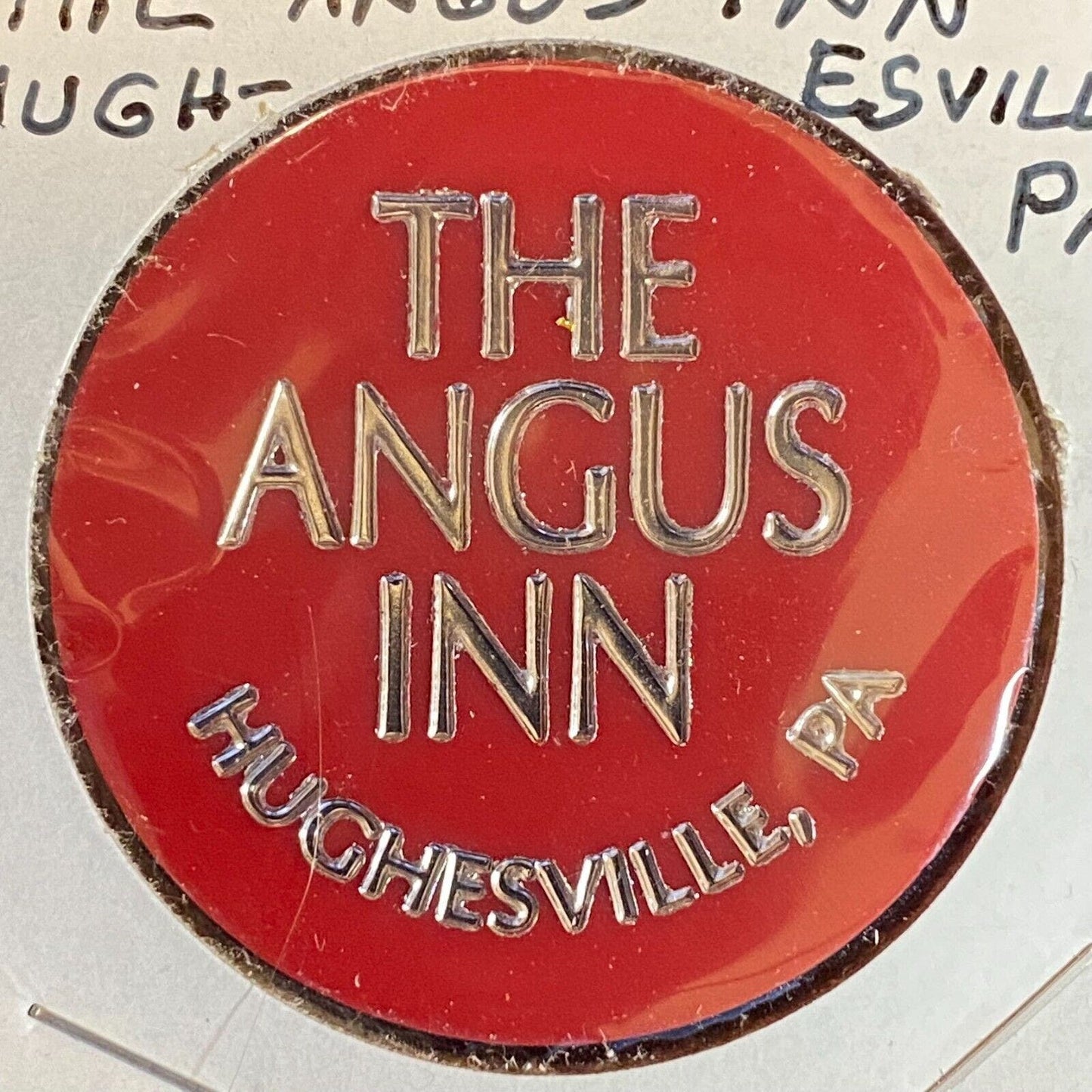 Hughesville, PA The Angus Inn c1970's-80's Plastic "G/F One Beer" Token