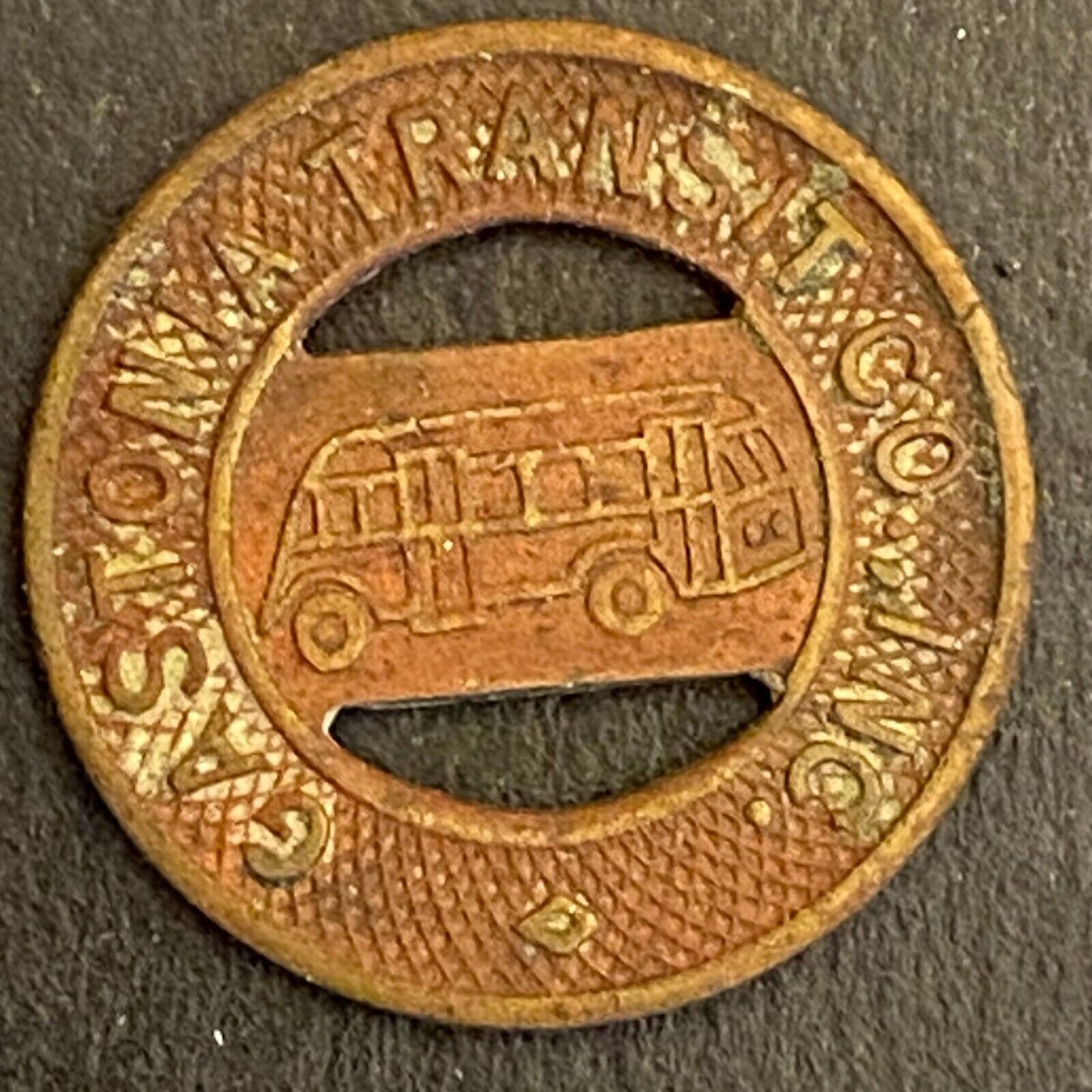Gastonia Transit Co NC G/F One Fare Bus Transit Token 16mm (#1)