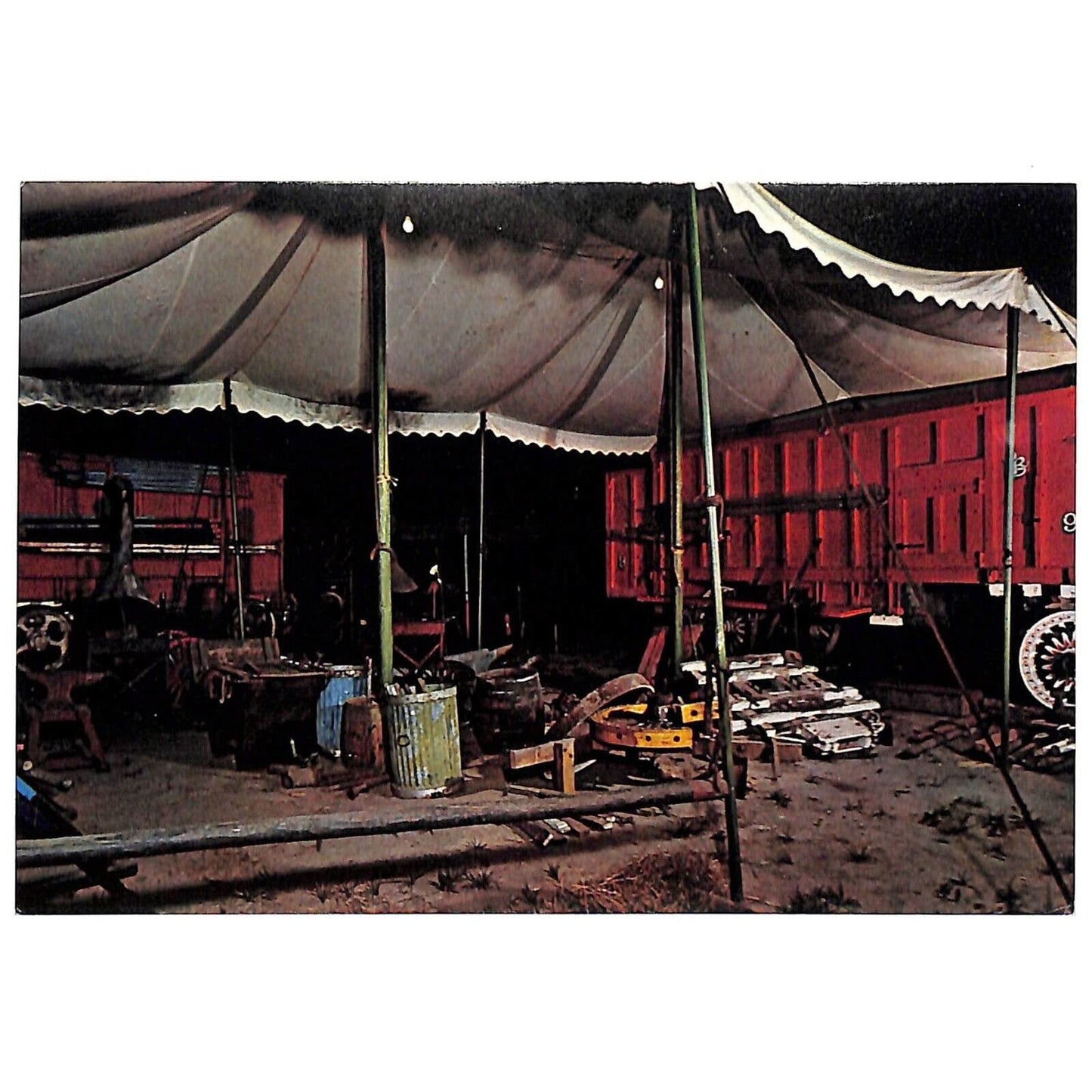 Ringling Museum "Circus Backyard Scene" c1977 Postcard 4" x 6" NP RPPC*