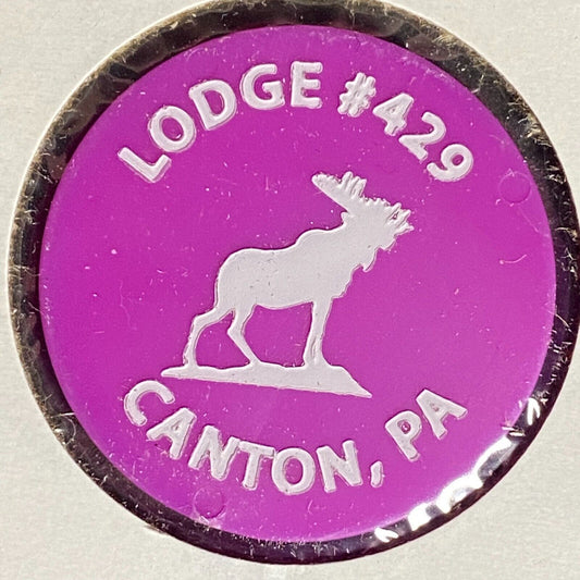 Canton, PA Moose Lodge 429 Plastic Drink Token Good for One Mixed Drink