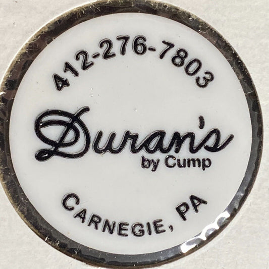 Carnegie, PA Duran's by Cump Plastic Token G/F Beer