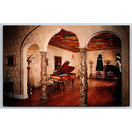 John ? Ringling Residence Ballroom Piano Wiily Pognay Postcard VGC NP c1960's